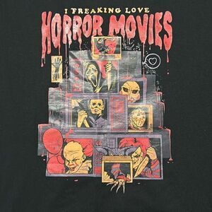 I Freaking Love Horror Movies T-Shirt Unisex Size S